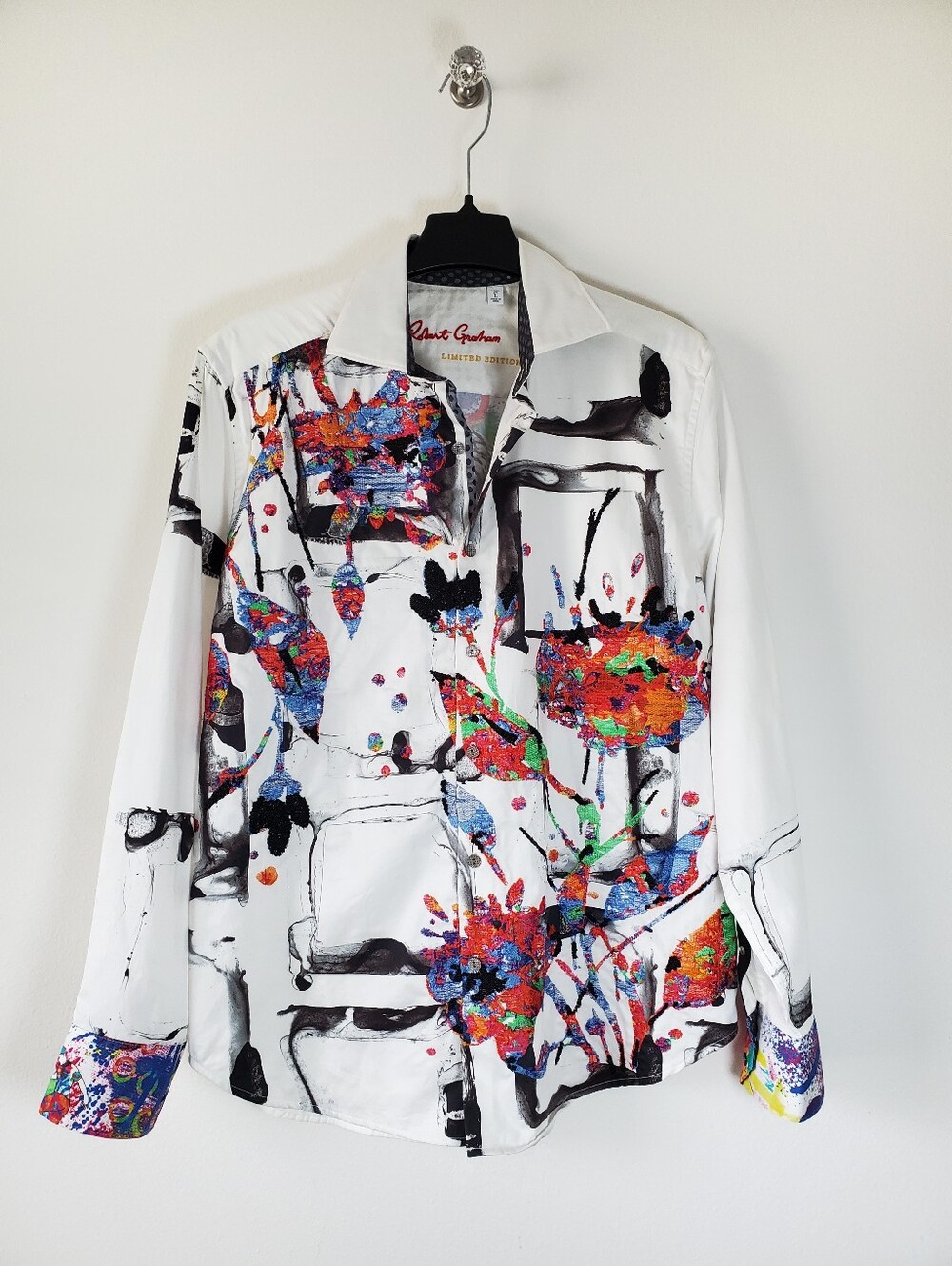 RARE Robert Graham Limited Edition Thriller Skull Men's Long Sleeve Shirt